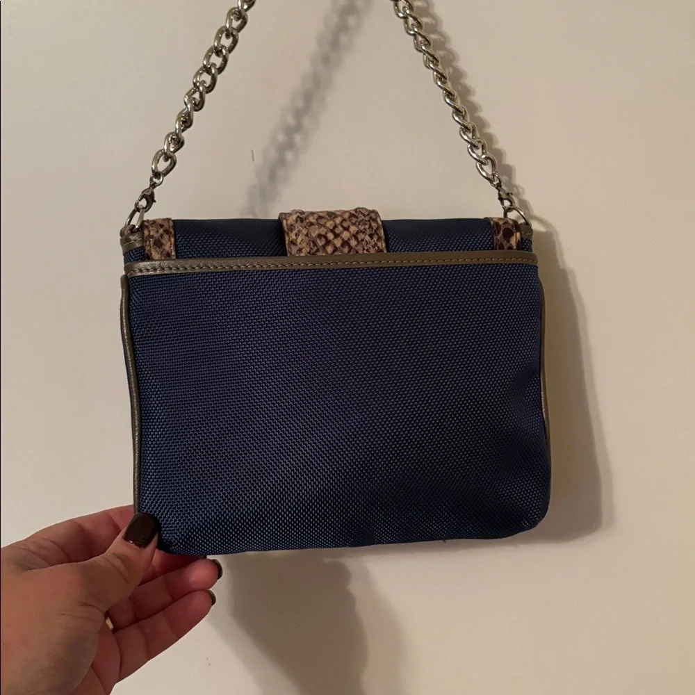 Brighton Navy and Brown Crossbody Bag - Picture 3 of 3